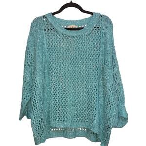 POL Oversized Teal Sweater- NWOT, Size Small